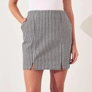 Hollister Ultra High-rise Striped A-line Teddy Mini Skirt Size M